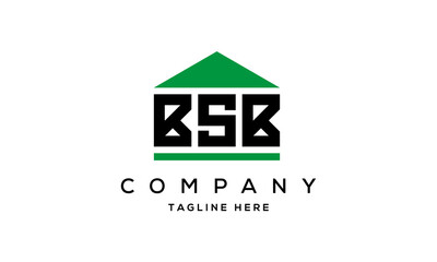 BSB three letters house for real estate logo design