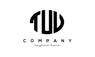 TUU three Letters creative circle logo design