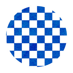 和柄　水彩風の市松模様　ベクターのみシームレス素材