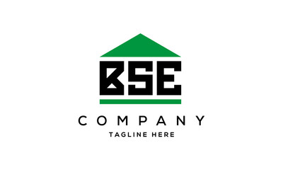 BSE three letters house for real estate logo design