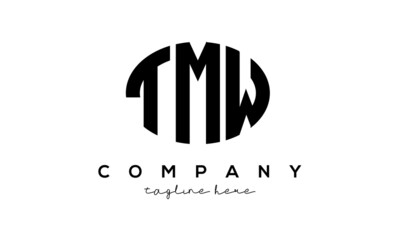 TMW three Letters creative circle logo design