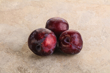 Ripe and sweet purple plum