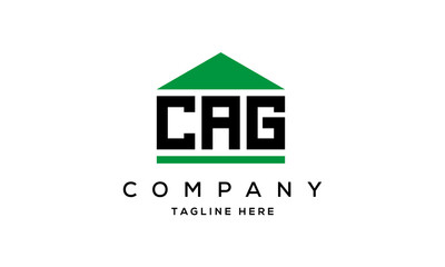 Fototapeta premium CAG three letters house for real estate logo design