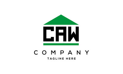 Fototapeta premium CAW three letters house for real estate logo design