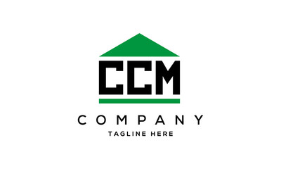 CCM three letters house for real estate logo design