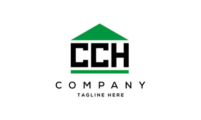 CCH three letters house for real estate logo design