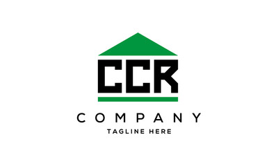 CCR three letters house for real estate logo design