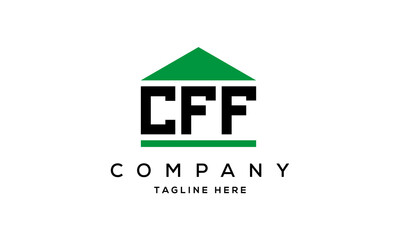 CFF three letter house for real estate logo design