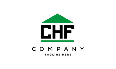 CHF three letter house for real estate logo design