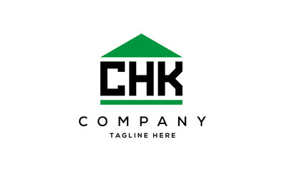 Fototapeta premium CHK three letter house for real estate logo design