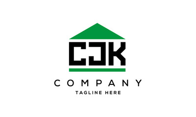 CJK three letter house for real estate logo design
