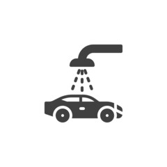 Car washing service vector icon