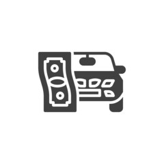 Car payment vector icon