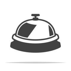 Desk bell icon transparent vector isolated