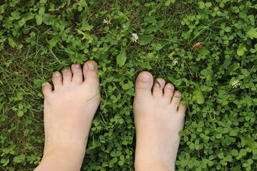 feet on grass
