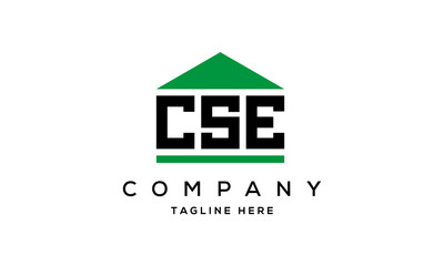 letter CSE house for real estate logo design vector