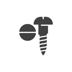 Oval screw vector icon
