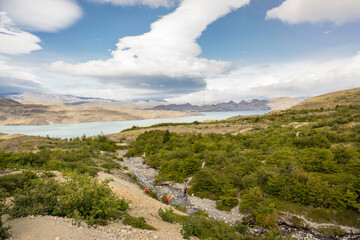 Fototapeta na wymiar trekking W, Parque nacional Torres del Paine,Sistema Nacional de Áreas Silvestres Protegidas del Estado de Chile.Patagonia, República de Chile,América del Sur