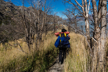 valle del lago Grey, trekking W, Parque nacional Torres del Paine,Sistema Nacional de &Aacute;reas Silvestres Protegidas del Estado de Chile.Patagonia, Rep&uacute;blica de Chile,Am&eacute;rica del Sur