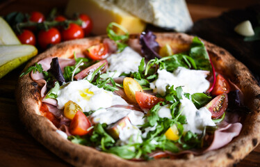 delicious Italian pizza with fresh ingredients