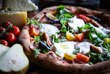 delicious Italian pizza with fresh ingredients