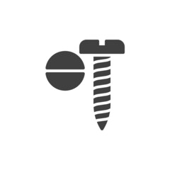 Wood screw vector icon