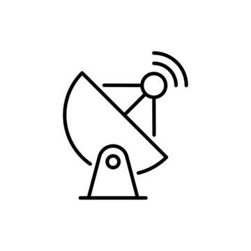 Gps Signal vector outline icon style illustration. Eps 10 file