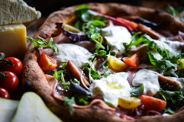delicious Italian pizza with fresh ingredients