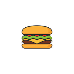 Hamburger Color Line Icon