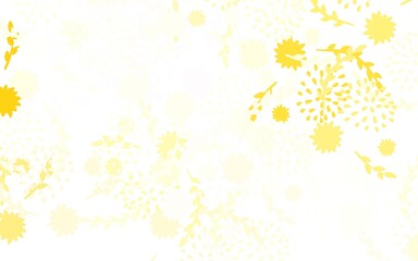 Light Yellow vector abstract background with flowers, roses.