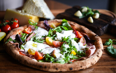 delicious Italian pizza with fresh ingredients