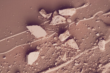 Cosmetic texture flatlay, beauty and make-up background.