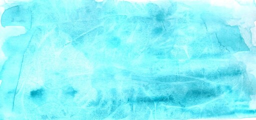 Absrtact soft watercolor backgraund. Hand painted light watercolor blue sky