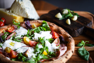 delicious Italian pizza with fresh ingredients