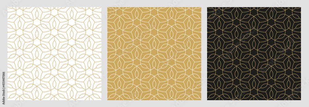Aufkleber seamless pattern abstract star christmas background with elegant golden vector lines