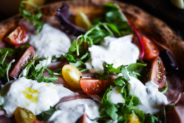 delicious Italian pizza with fresh ingredients