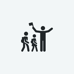 Pedestrians vector icon illustration sign