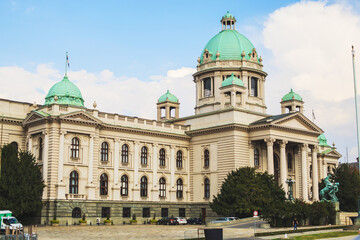 Fototapeta na wymiar House of the National Assembly of the Republic of Serbia