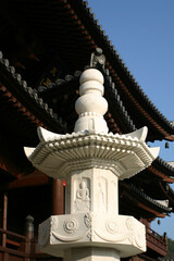 the Stone lamp statue Chi Lin Nunnery, Hong Kong. 26 Dec 2004