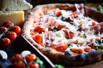 delicious Italian pizza with fresh ingredients