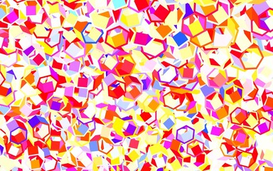 Light Blue, Yellow vector template in hexagonal style.