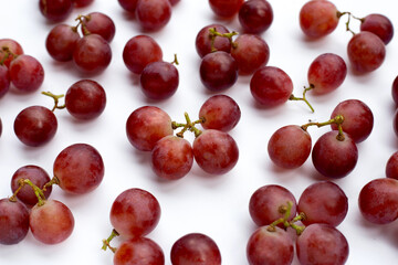 Fresh grape on white background.