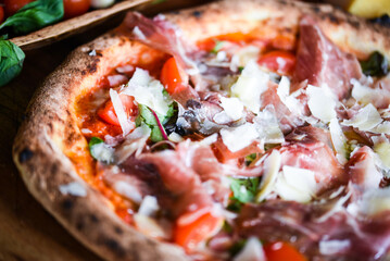 delicious Italian pizza with fresh ingredients