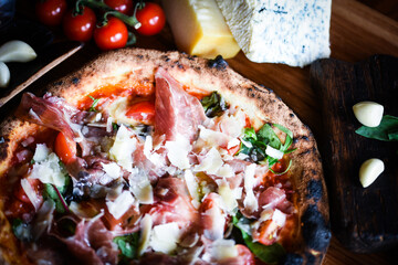 delicious Italian pizza with fresh ingredients