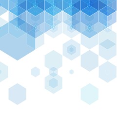 light blue hexagon background. vector geometric illustration. mock up advertising. template for presentation. eps 10