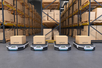 Autonomous Robot transportation in warehouses, Warehouse automation concept