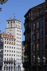 Fototapeta na wymiar Architecture in the city of Bilbao