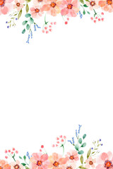 Watercolor flower background of various formats