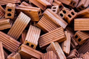 The red brown brick  texture background