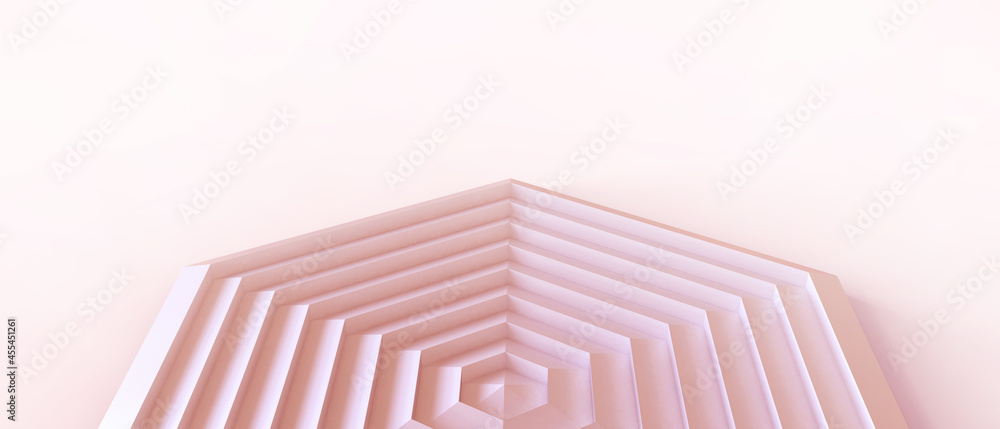 Poster creative idea. abstract background geometric shapes and ladder for target concept with puzzle game o
